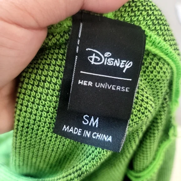 Disney Green Hooded Cardigan with Black Accents - Picture 14 of 15
